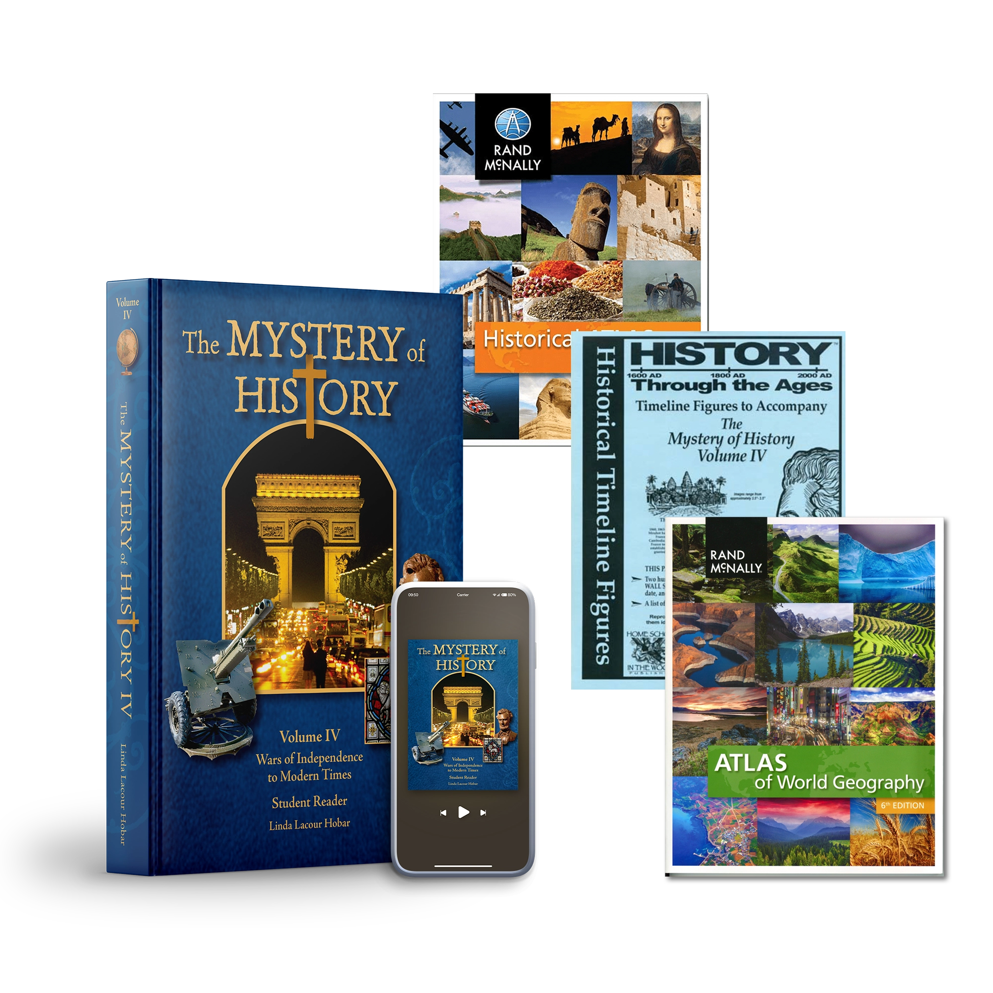 The Mystery of History Volume IV Best Seller Bundle with Quarter 1–4 MP3 with or without music