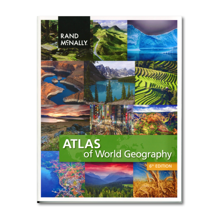 soft book cover for Atlas of World Geography