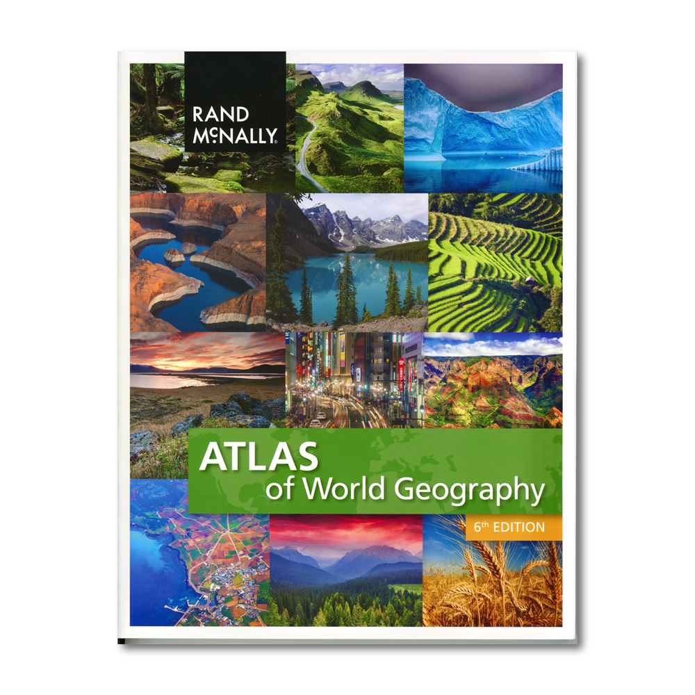soft book cover for Atlas of World Geography