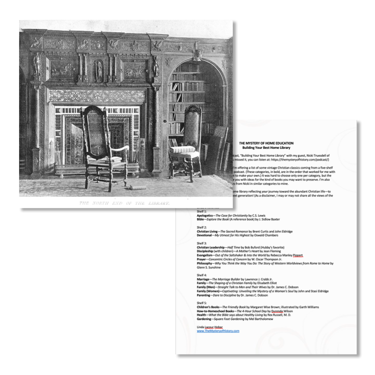 Building Your Best Home Library FREE PDF to go with the podcast