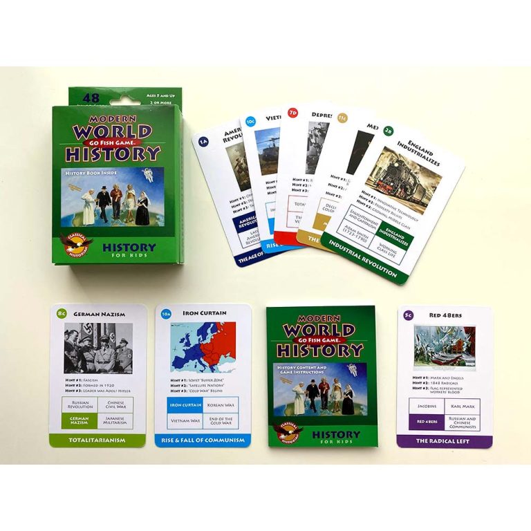 Modern History Go Fish card game samples